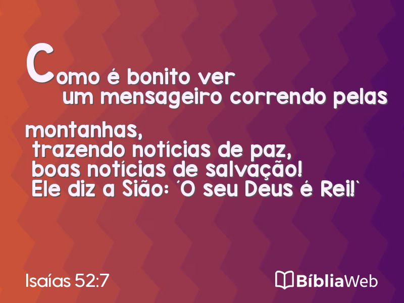 Isaías 52:7 em imagem para compartilhar