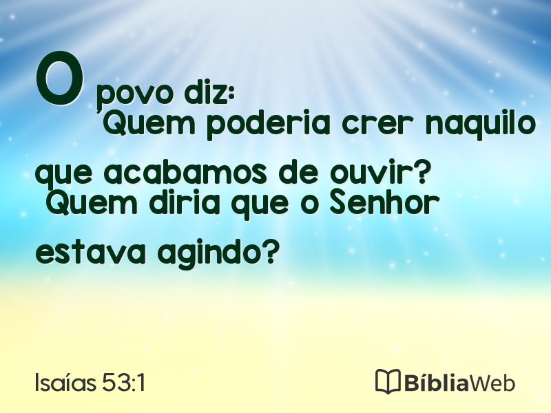 Isaías 53:1 em imagem para compartilhar