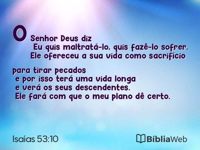 Isaías 53:10 em imagem para compartilhar