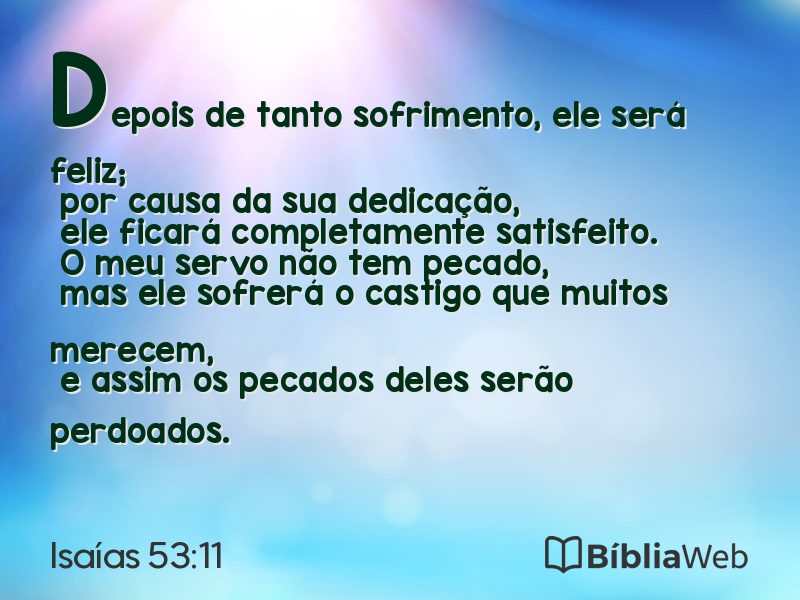 Isaías 53:11 em imagem para compartilhar