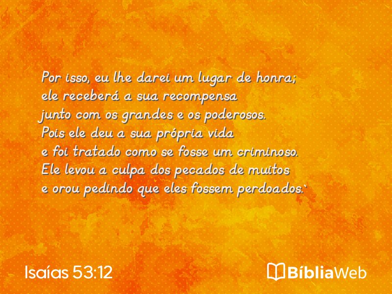 Isaías 53:12 em imagem para compartilhar
