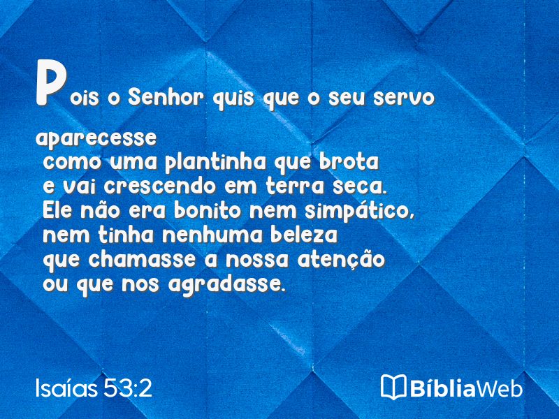 Isaías 53:2 em imagem para compartilhar