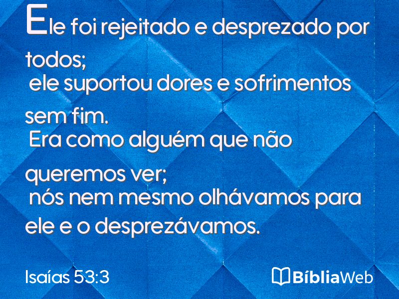 Isaías 53:3 em imagem para compartilhar