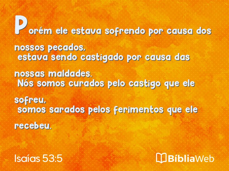 Isaías 53:5 em imagem para compartilhar