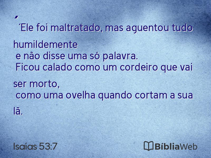 Isaías 53:7 em imagem para compartilhar