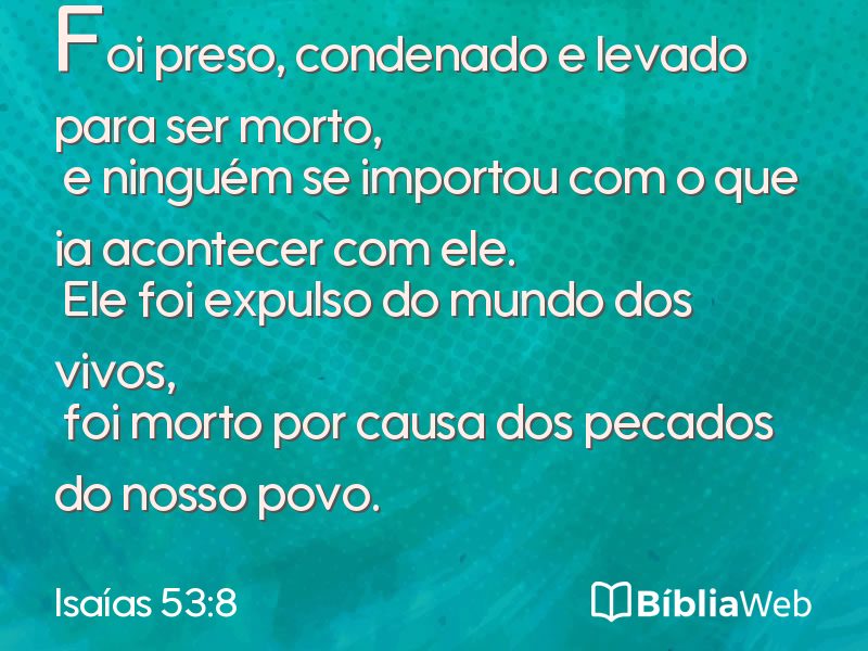 Isaías 53:8 em imagem para compartilhar