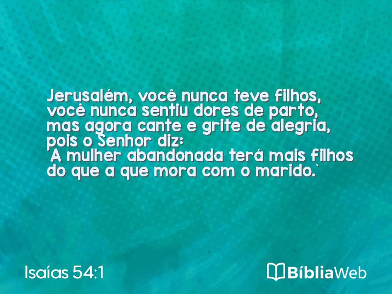 Isaías 54:1 em imagem para compartilhar