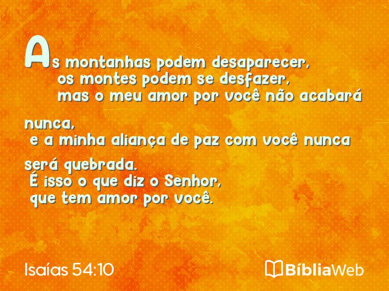 Isaías 54:10 em imagem para compartilhar