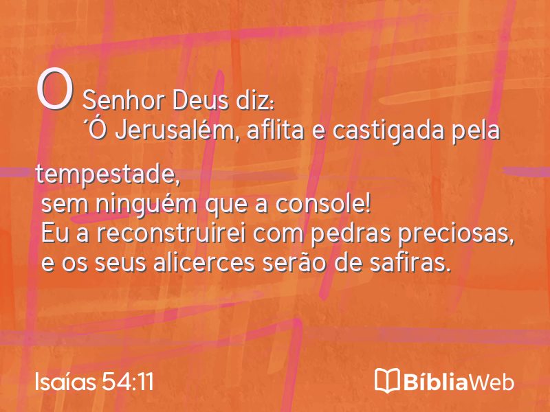 Isaías 54:11 em imagem para compartilhar