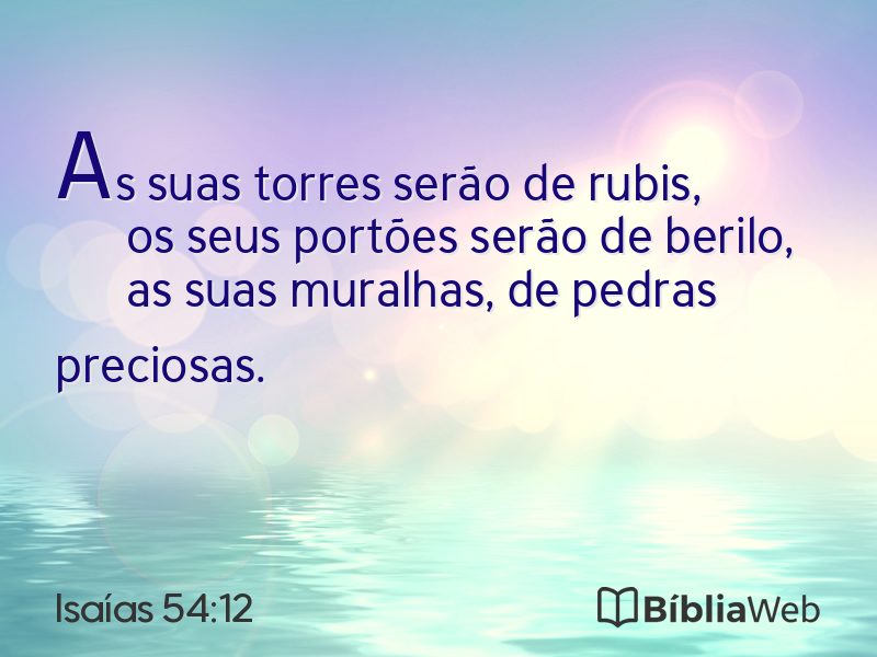 Isaías 54:12 em imagem para compartilhar