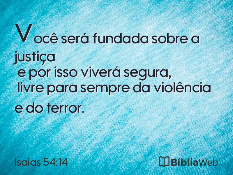 Isaías 54:14 em imagem para compartilhar