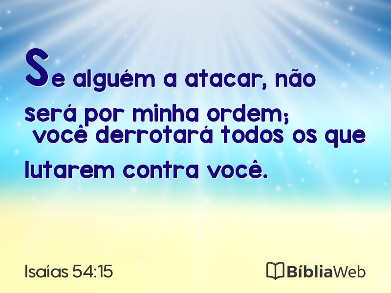 Isaías 54:15 em imagem para compartilhar