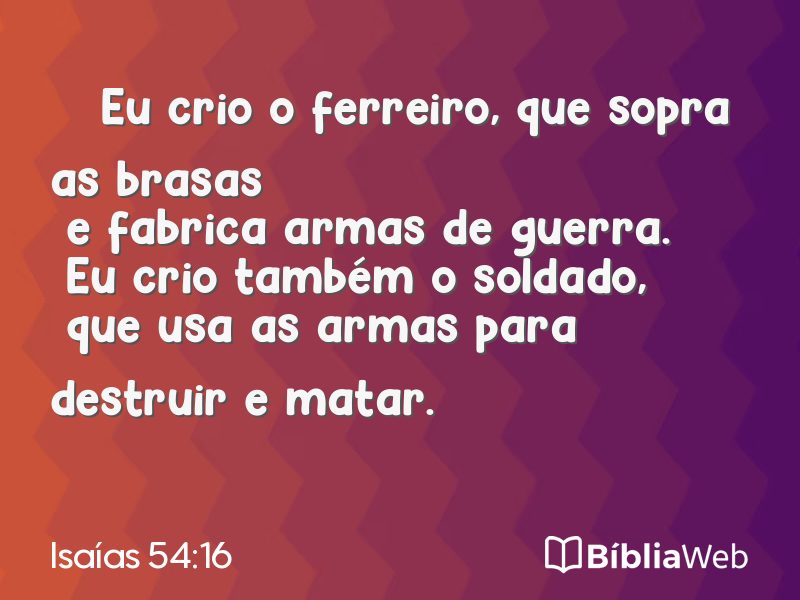 Isaías 54:16 em imagem para compartilhar