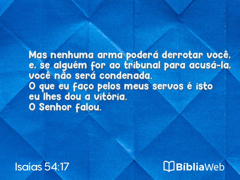 Isaías 54:17 em imagem para compartilhar