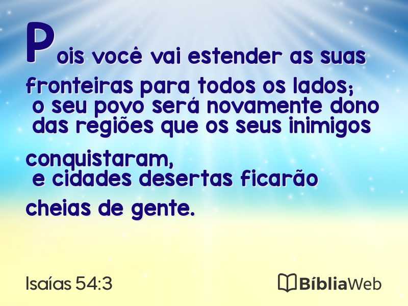 Isaías 54:3 em imagem para compartilhar