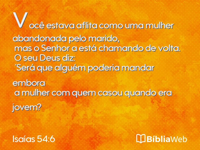 Isaías 54:6 em imagem para compartilhar