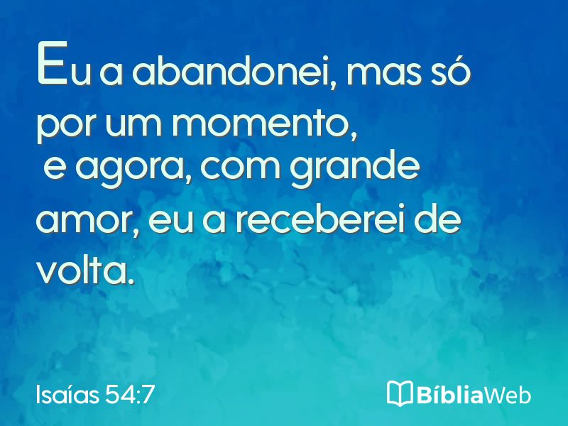 Isaías 54:7 em imagem para compartilhar