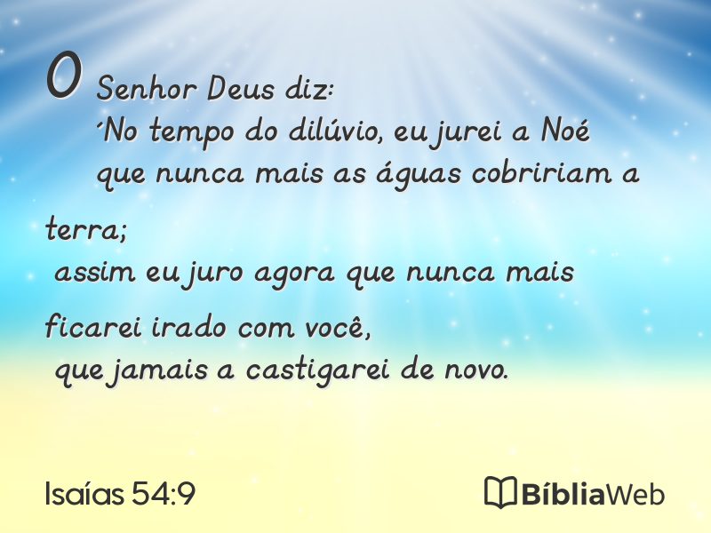 Isaías 54:9 em imagem para compartilhar