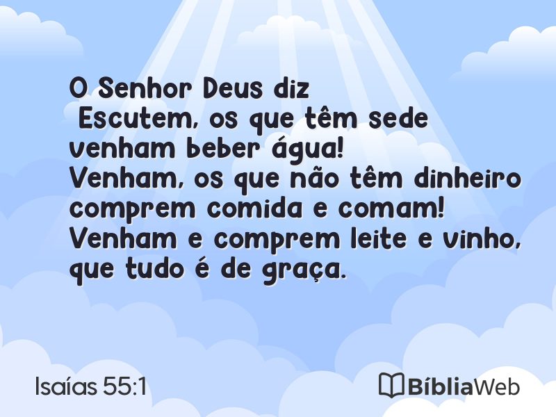 Isaías 55:1 em imagem para compartilhar