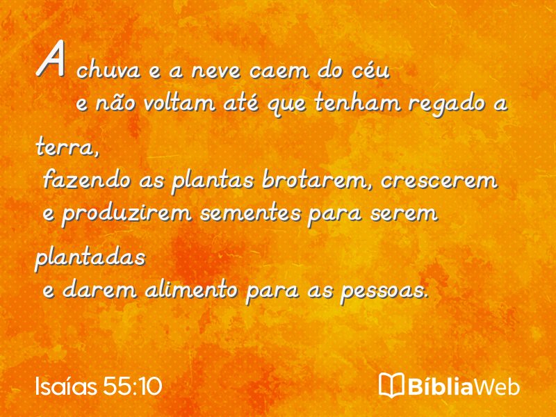 Isaías 55:10 em imagem para compartilhar
