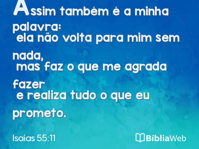 Isaías 55:11 em imagem para compartilhar