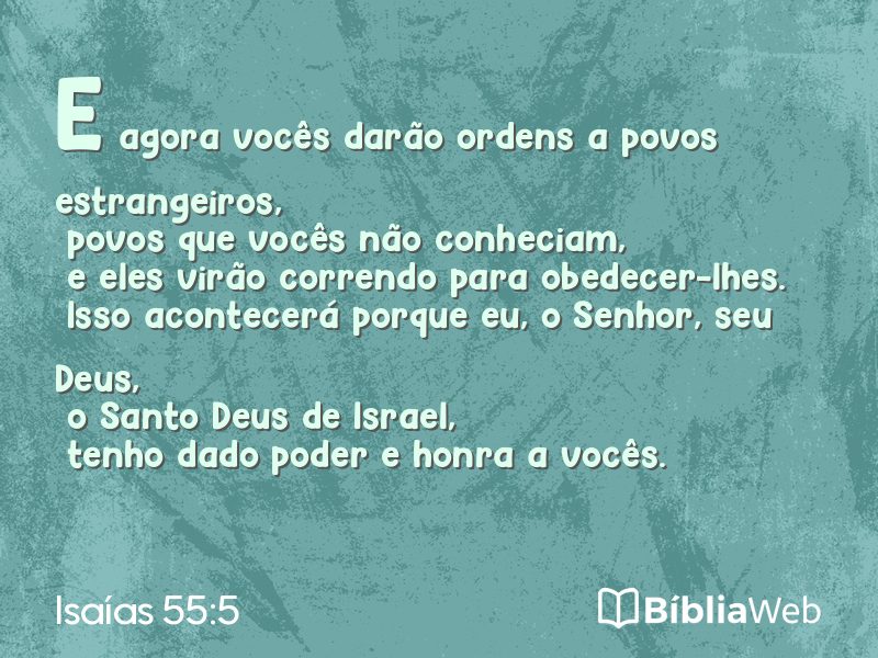 Isaías 55:5 em imagem para compartilhar