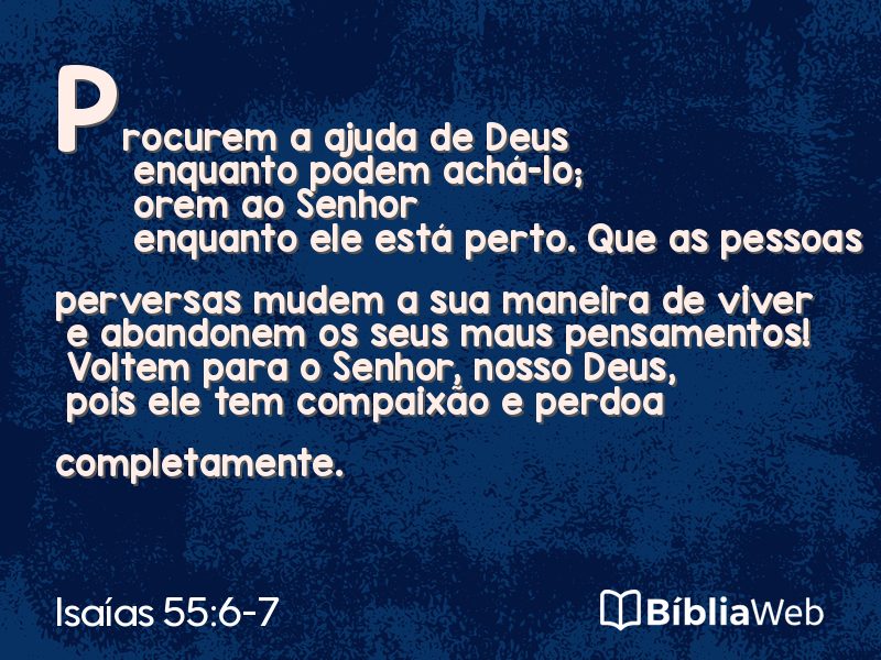 Isaías 55:6-7 em imagem para compartilhar