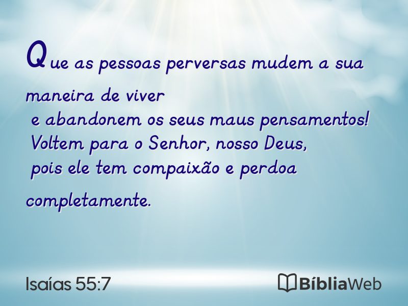 Isaías 55:7 em imagem para compartilhar
