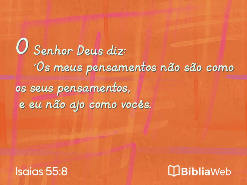 Isaías 55:8 em imagem para compartilhar