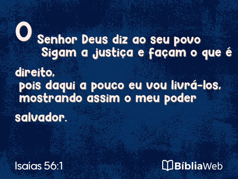 Isaías 56:1 em imagem para compartilhar