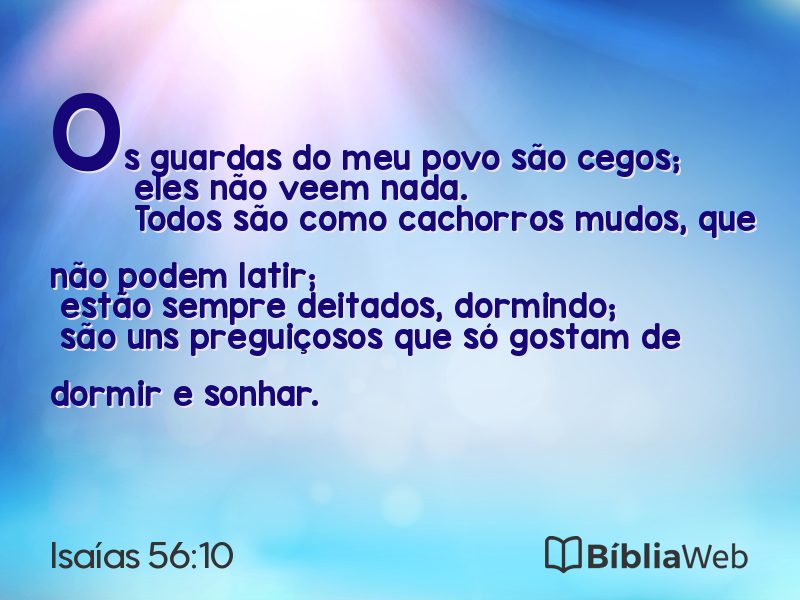Isaías 56:10 em imagem para compartilhar
