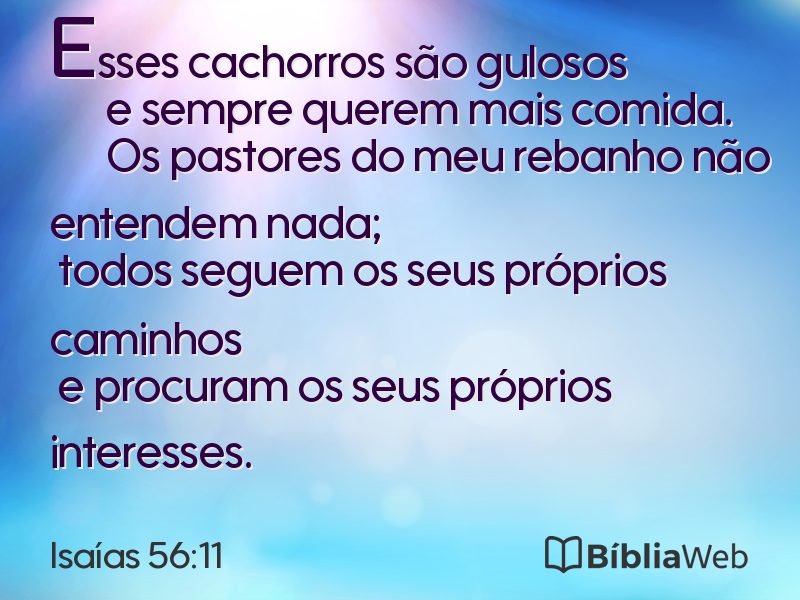 Isaías 56:11 em imagem para compartilhar