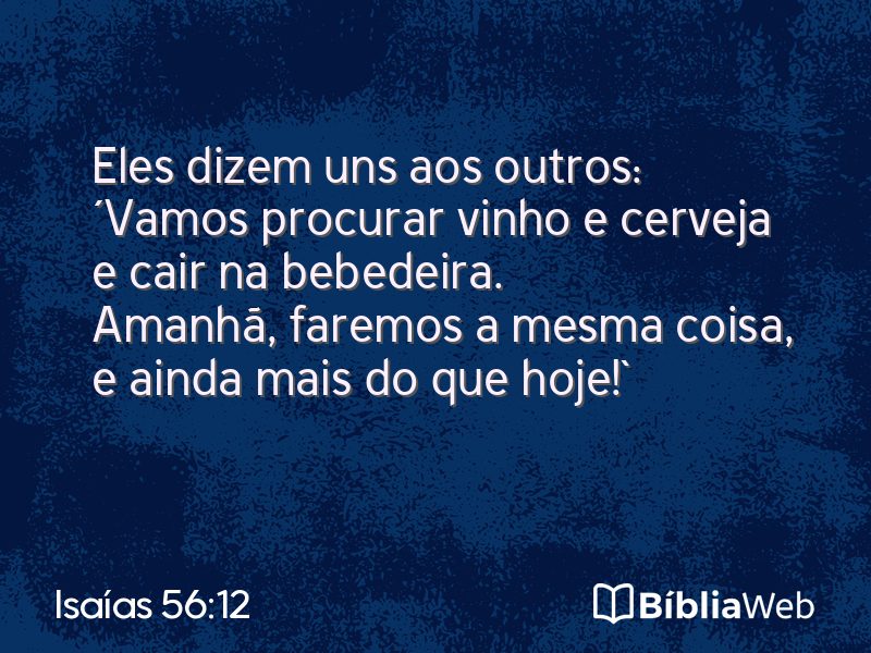 Isaías 56:12 em imagem para compartilhar