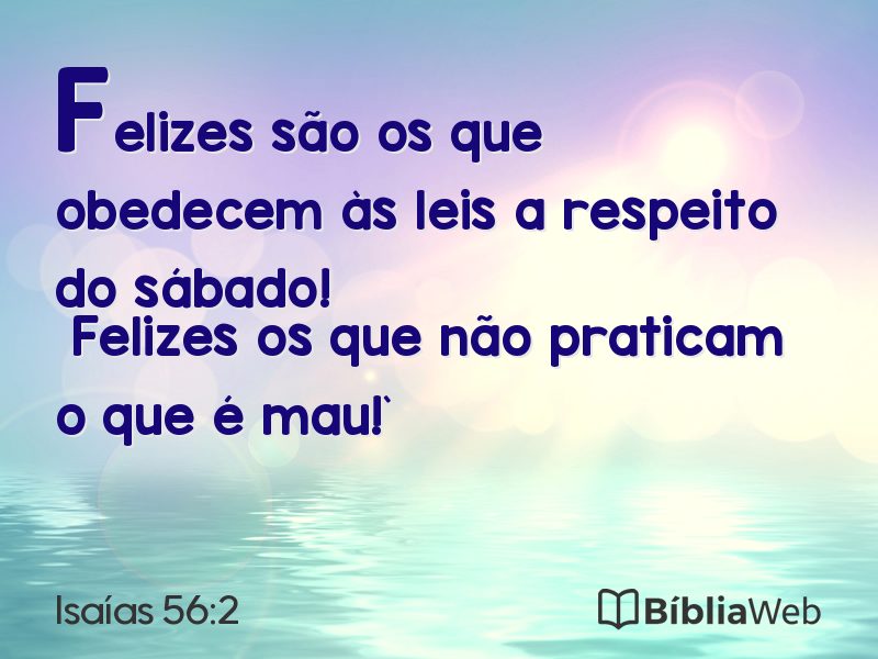 Isaías 56:2 em imagem para compartilhar