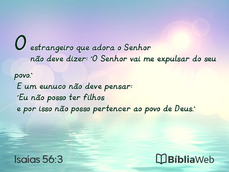 Isaías 56:3 em imagem para compartilhar