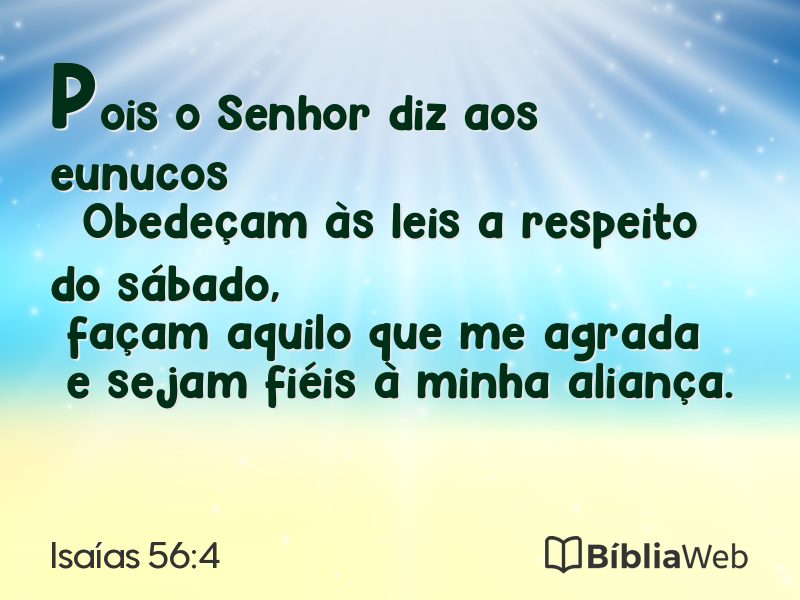Isaías 56:4 em imagem para compartilhar