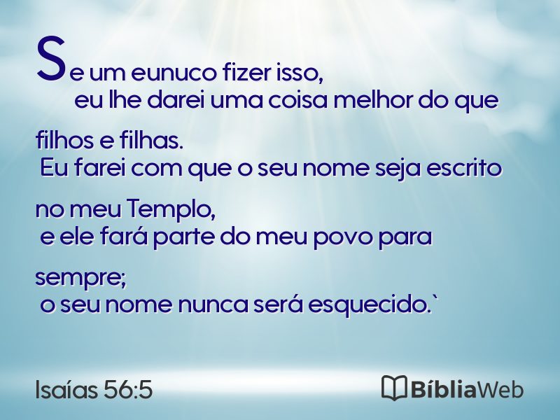 Isaías 56:5 em imagem para compartilhar