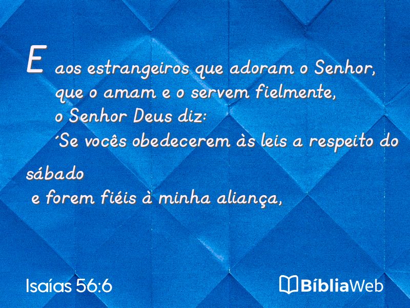 Isaías 56:6 em imagem para compartilhar