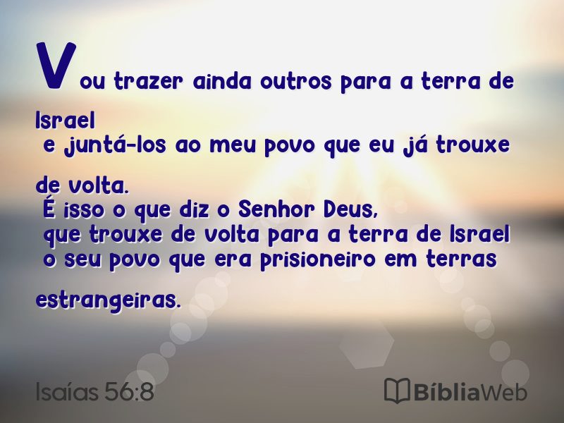 Isaías 56:8 em imagem para compartilhar