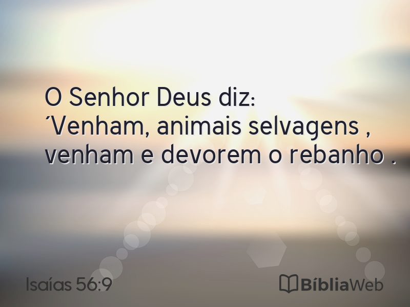 Isaías 56:9 em imagem para compartilhar