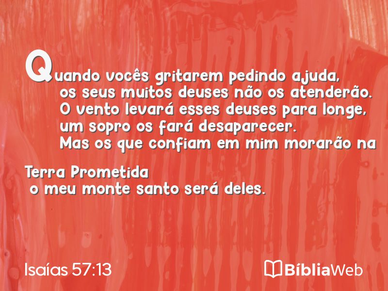 Isaías 57:13 em imagem para compartilhar