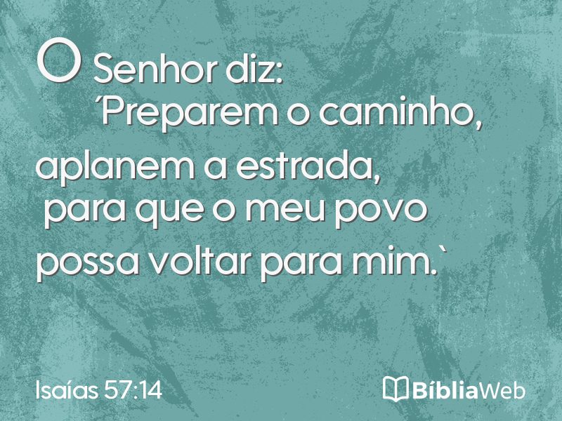 Isaías 57:14 em imagem para compartilhar