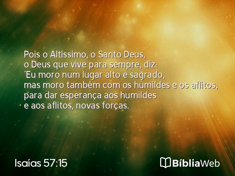 Isaías 57:15 em imagem para compartilhar
