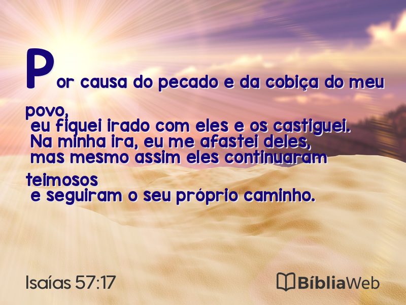 Isaías 57:17 em imagem para compartilhar