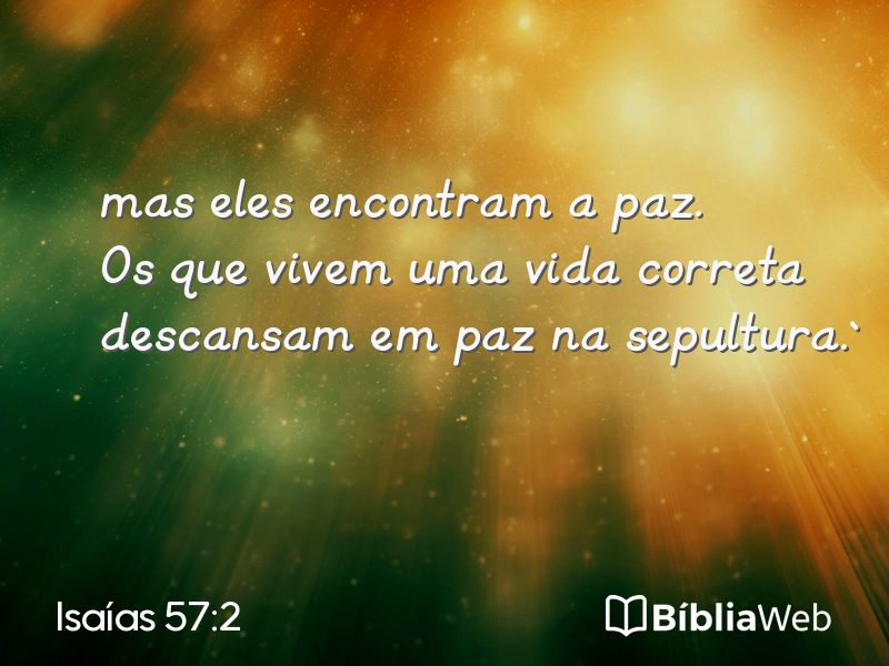 Isaías 57:2 em imagem para compartilhar