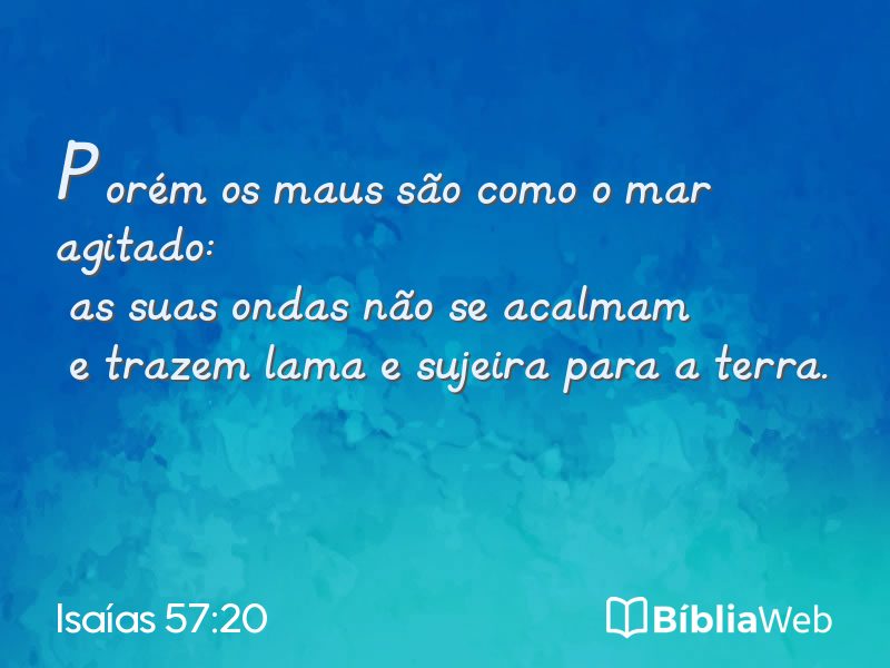 Isaías 57:20 em imagem para compartilhar