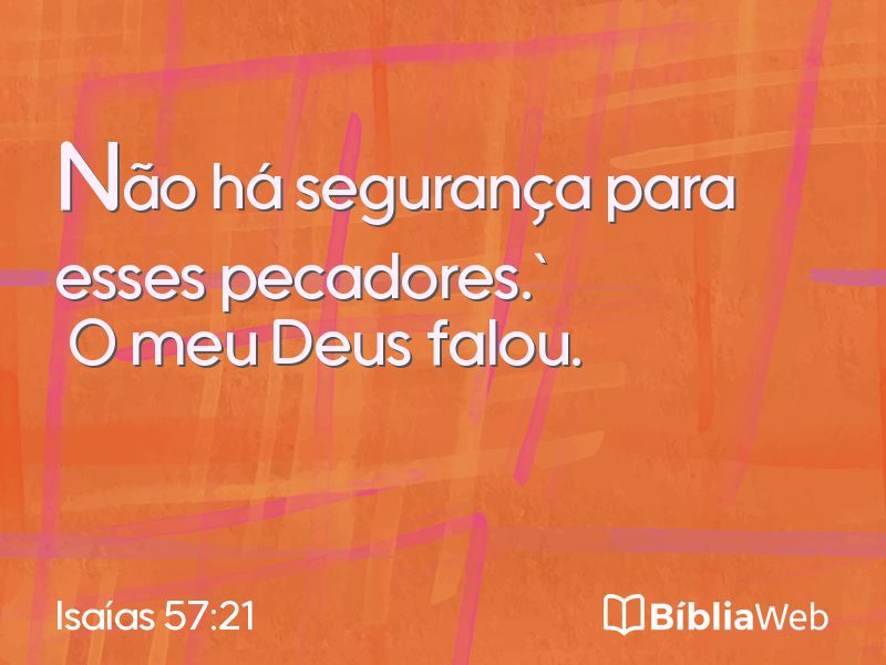 Isaías 57:21 em imagem para compartilhar