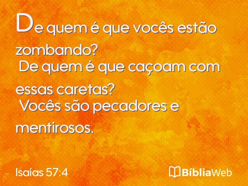 Isaías 57:4 em imagem para compartilhar