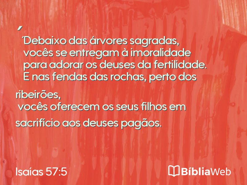 Isaías 57:5 em imagem para compartilhar