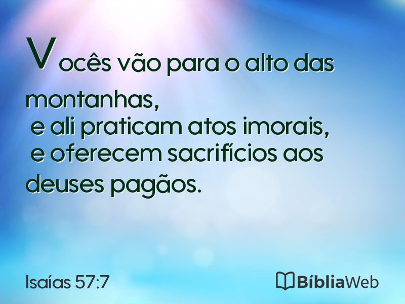 Isaías 57:7 em imagem para compartilhar